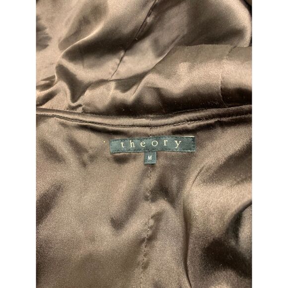 Theory Womens Coat Wool Angora Cashmere Penny Lane Fur‎ Collar Brown Size Medium - Picture 10 of 15